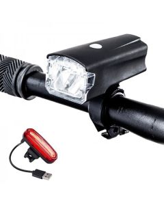 Luz de bicicleta de 3 colores USB recargable IPX-4 Accesorios de bicicleta de luz LED a prueba de agua