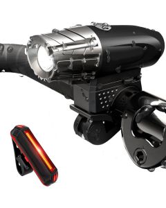 300 lumens waterproof mountain bike USB rechargeable front handlebar light with tail light