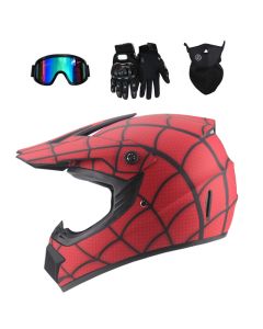 Spiderman casco motocicleta casco de montar en bicicleta casco de cara completa al aire libre juguete para niños