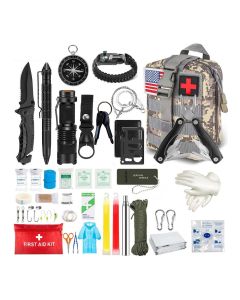 Kit de supervivencia al aire libre 100 en 1 equipo de supervivencia profesional botiquín de primeros auxilios adecuado para aventuras de campamento