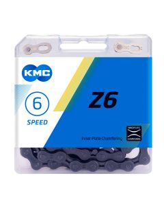 Cadena de bicicleta KMC Z6 6 velocidades carretera / bicicleta MTB 1/2 "X 3/32" 116 enlaces