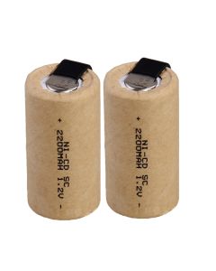 2 uds destornillador eléctrico taladro SC baterías 1,2 V 2200mah Sub C Ni-Cd batería recargable