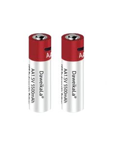 2 uds Daweikala nueva AA USB batería recargable de iones de litio 1,5 V AA 5500mah/reloj de batería de iones de litio para juguetes reproductor de MP3