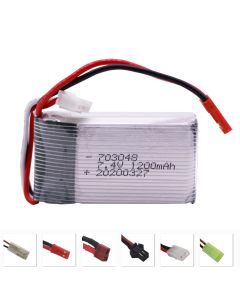 Batería Lipo de 7,4 V, 1200mAh, 25C, 703048 para MJXRC X600, piezas de repuesto de drones RC, batería de iones de litio de 2S y 7,4 V