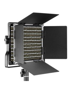 Neewer 3200-5600K Bi-color Regulable CRI 95660 Luz LED + Soporte en U Barndoor para fotografía y video