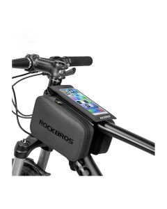 ROCKBROS 2 en 1 bolsa de bicicleta bolsa de bicicleta con pantalla táctil impermeable bolsa de teléfono móvil con pantalla de 6.0 "