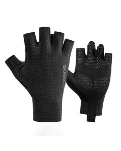 Guantes de ciclismo ROCKBROS, guantes de ciclismo de montaña de medio dedo transpirables a prueba de golpes SBR de otoño e invierno