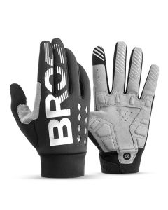 Guantes de bicicleta ROCKBROS guantes SBR a prueba de golpes, transpirables, largos, cálidos y resistentes al desgaste para hombres y mujeres