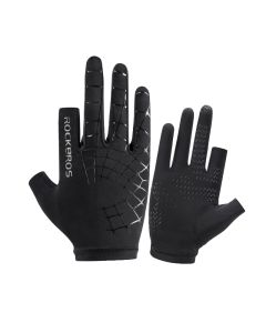 Guantes de ciclismo ROCKBROS con pantalla táctil, guantes elásticos antideslizantes y transpirables para hombres y mujeres