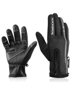 Guantes de ciclismo con pantalla táctil ROCKBROS guantes de ciclismo de invierno con dedos completos y resistentes al viento